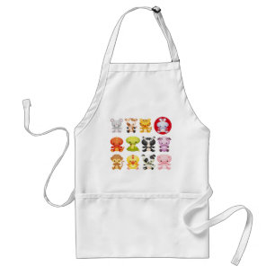 Delantal Apron de animales chinos curados Personalizados zo