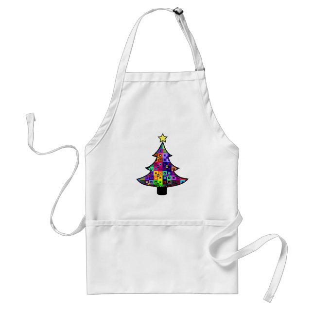 Delantal Apron de árbol de Navidad de chapa (Frente)
