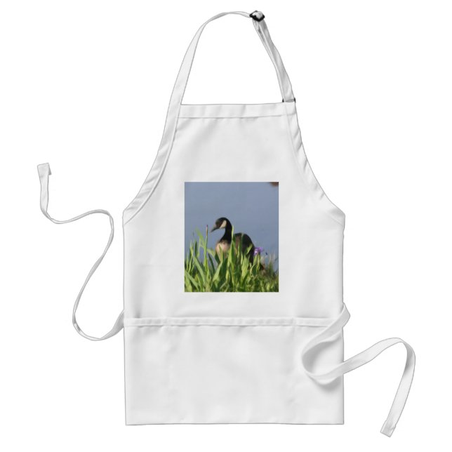 Delantal Apron de Arte Animal de Canada Goose Irises (Frente)