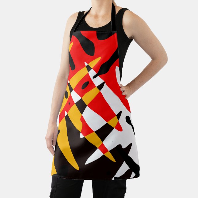 Delantal Ápron de arte tribal personalizado de 4 naciones (in situ)