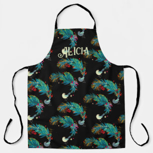 Delantal Apron de aves festivas con nombre personalizado