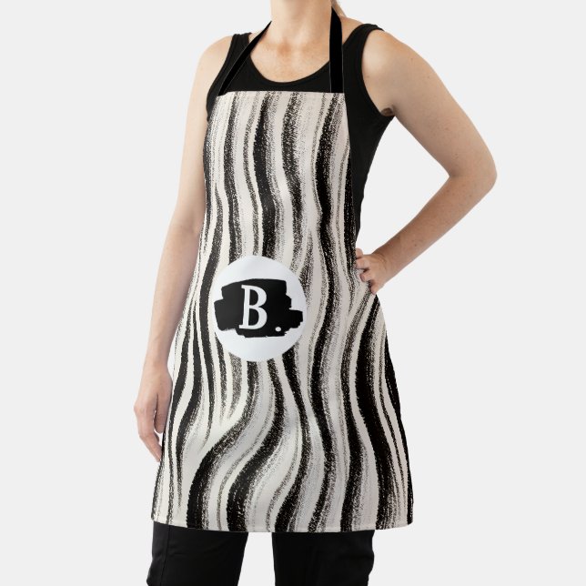 Delantal Apron de banda zebra personalizada (in situ)