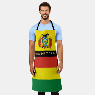 Delantal Apron de Bandera de Bolivia, cocina de chefs