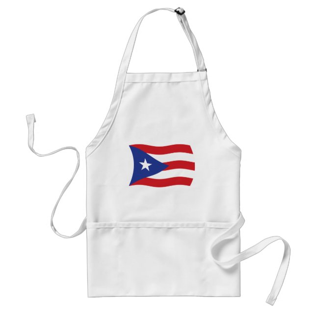 Delantal Apron de bandera de Puerto Rico (Frente)