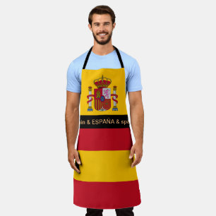 Delantal Apron de Bandera Española, España, cocina de chefs