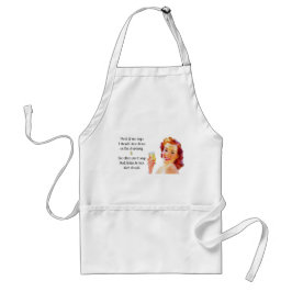 Delantal Apron de bebida divertida cita de Retro Housewife