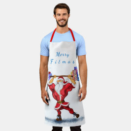 Delantal Apron de Bodybuilder Santa con Navidades divertido
