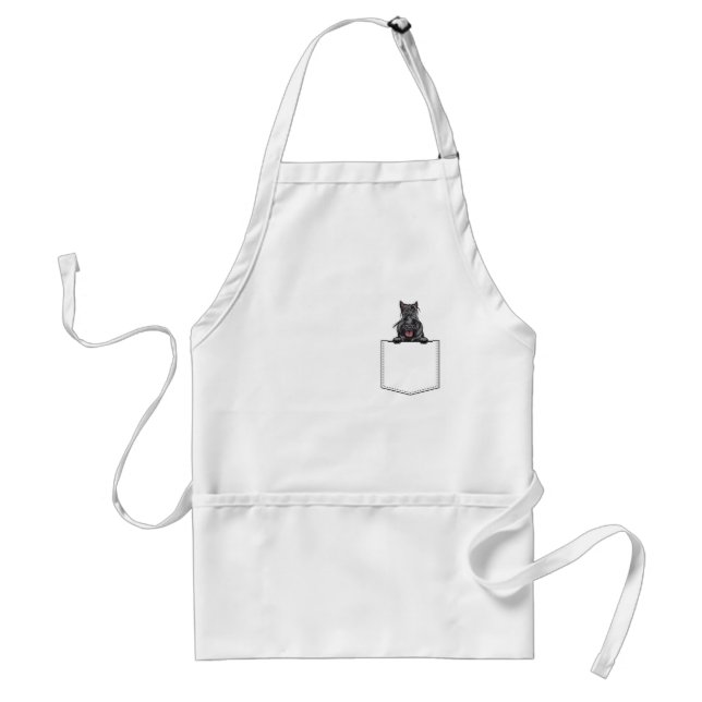 Delantal Apron de bolsillo del perro del territorio escocés (Frente)