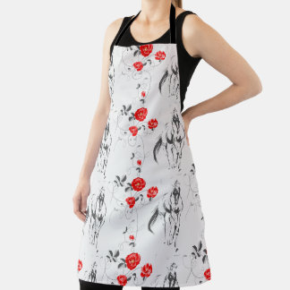 Delantal Apron de caballos barroco