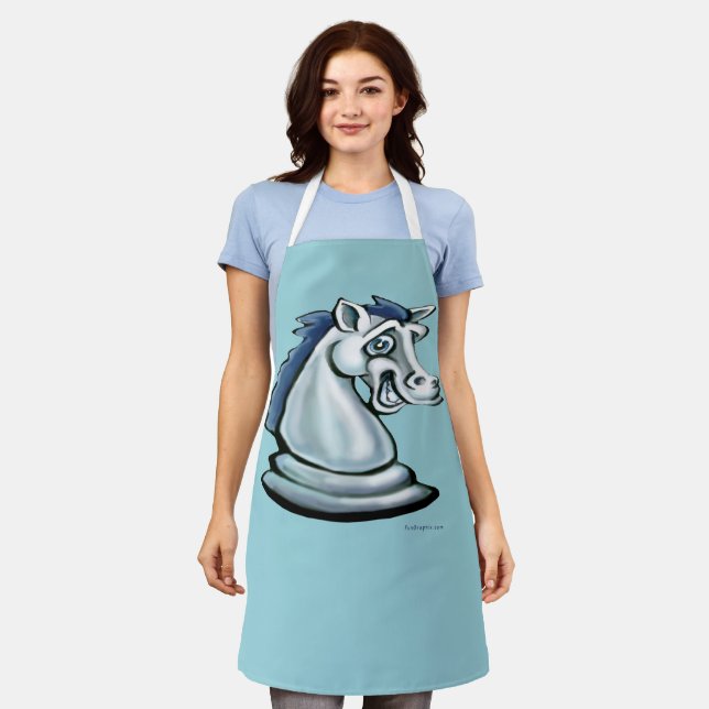 Delantal Apron de caballos blancos (Gastado)