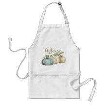 Apron de calabaza azul de otoño