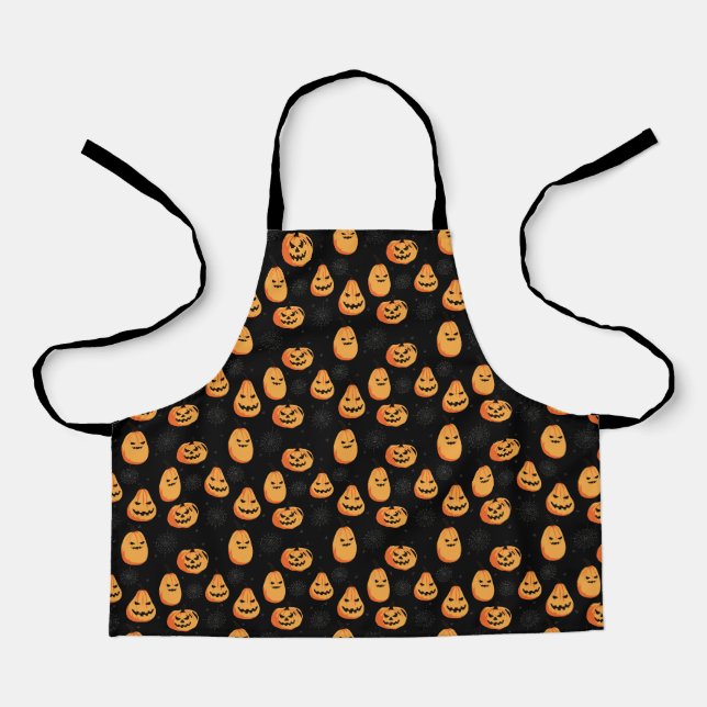 Delantal Apron de calabazas de Halloween (Anverso)