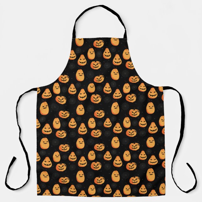Delantal Apron de calabazas de Halloween (Anverso)