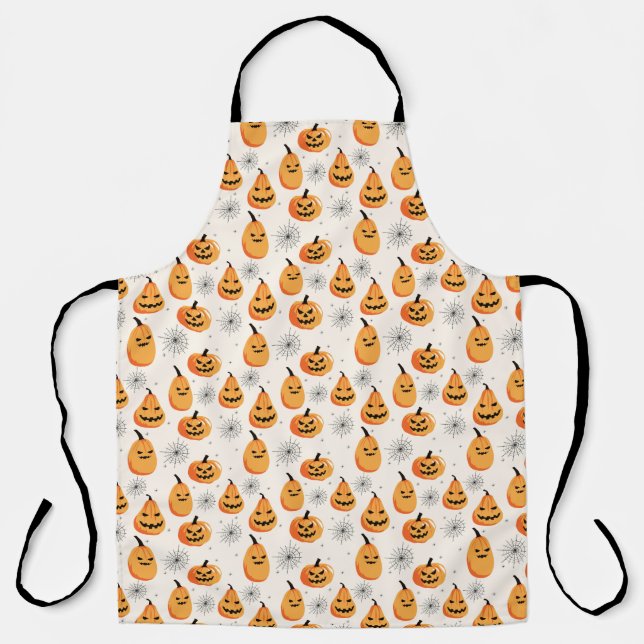 Delantal Apron de calabazas de Halloween (Anverso)