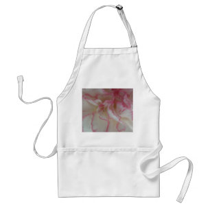 Delantal Apron de canal blanco y rosa