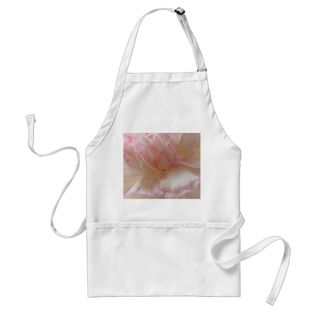Delantal Apron de canal rosa y blanco (Frente)