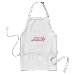Delantal Apron de cerdo rosado