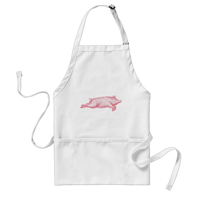Delantal Apron de cerdo rosado (Frente)
