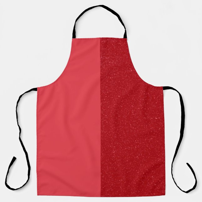 Delantal Apron de Chef Rojo de Tomate de Doble Panel - Pers (Anverso)