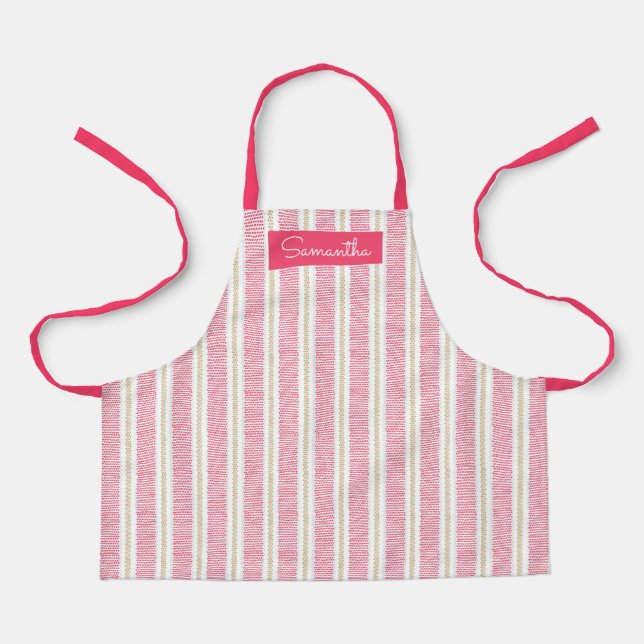 Delantal Apron de Chicas de nombres personalizados con tira (Anverso)