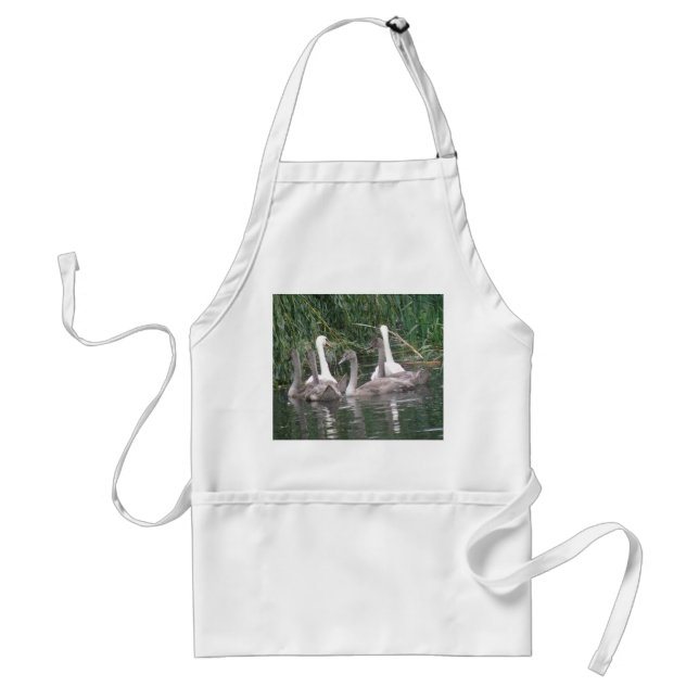 Delantal Apron de cignenes y cisnes (Frente)
