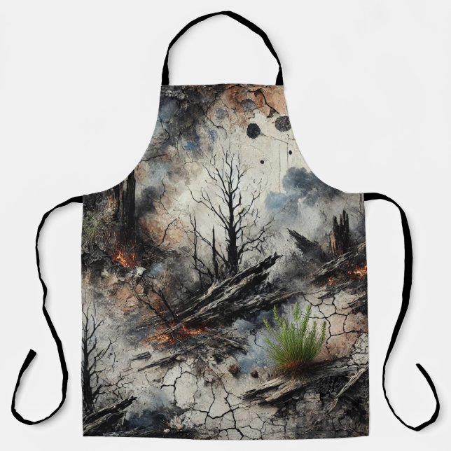 Delantal Apron de cocina artística única (Anverso)