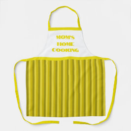 Delantal Apron de cocina casera de rayas amarillas simples 