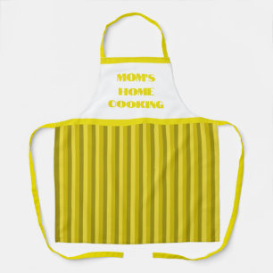 Delantal Apron de cocina casera de rayas amarillas simples