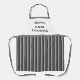 Delantal Apron de cocina casera de rayas grises simples de 