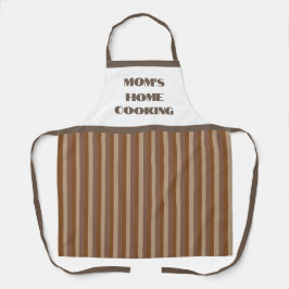 Delantal Apron de cocina casera de simple raya marrón de ma