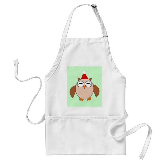 Delantal Apron de cocina de búho Navidad lindo (Frente)