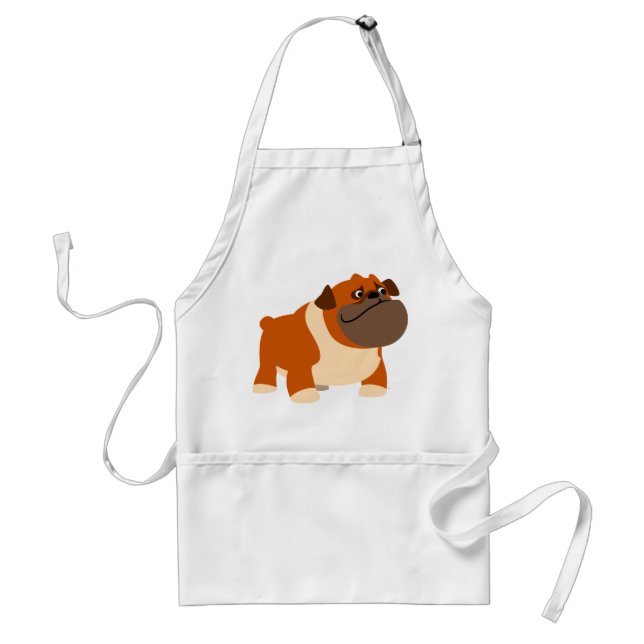 Delantal Apron de cocina de Bulldog inglés Personalizado (Frente)