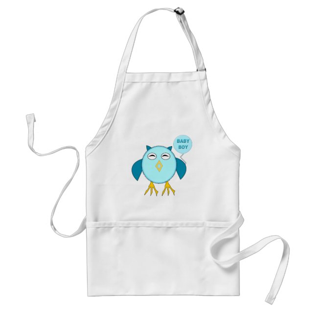Delantal Apron de cocina de niño pequeño y azul (Frente)