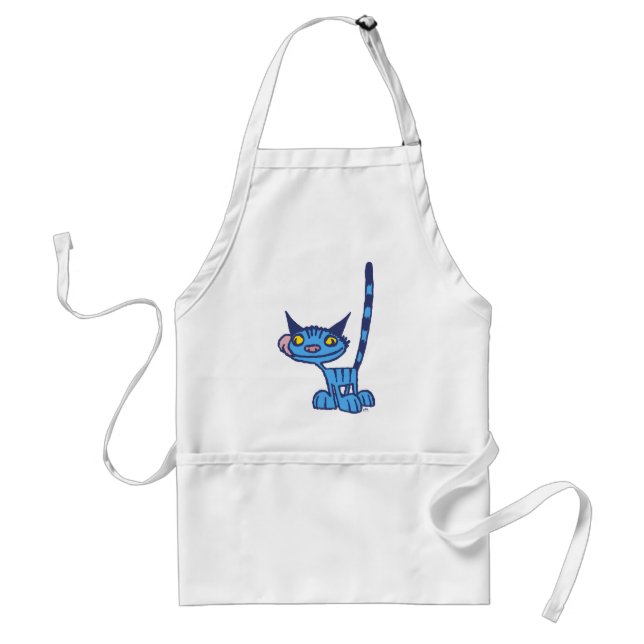 Delantal apron de cocina de personalizado Guay Blue Cat (Frente)