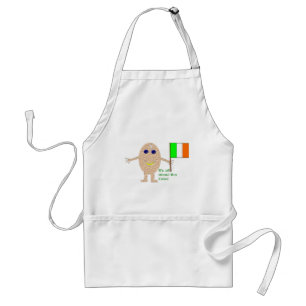 Delantal Apron de cocina divertida con huevo irlandés patri