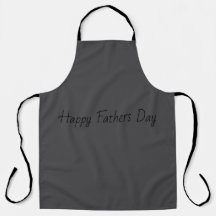 Apron de cocina "Feliz Día del Padre" gris