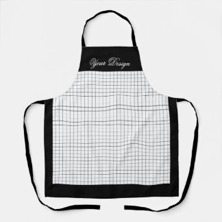 Delantal Apron de cocina monocroma personalizado | Blanco y