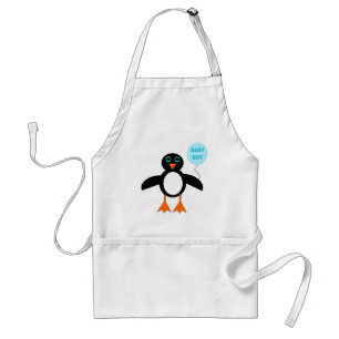 Delantal Apron de cocina para bebé pingüino azul