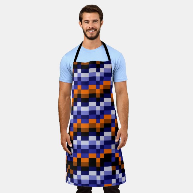 Delantal Apron de cocina pop de arte de píxeles (Gastado)