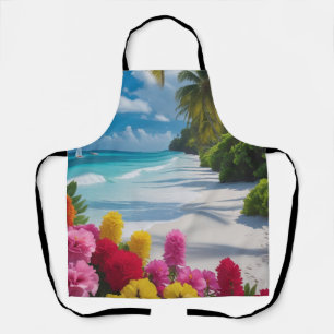 Delantal Apron de Cocina Tropical Beach