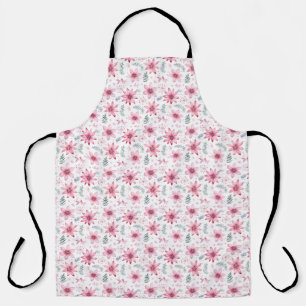 Delantal Apron de Coco de Navidades blancos y rosados