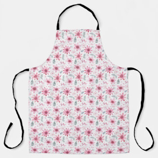 Delantal Apron de Coco de Navidades blancos y rosados