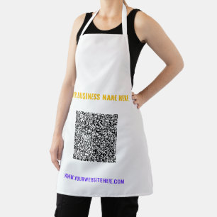 Delantal Apron de código QR colorido con texto y colores Pe