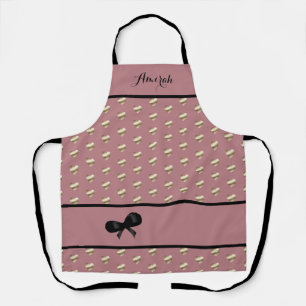 Delantal Apron de color Rosa "Se trata de corazones dorados