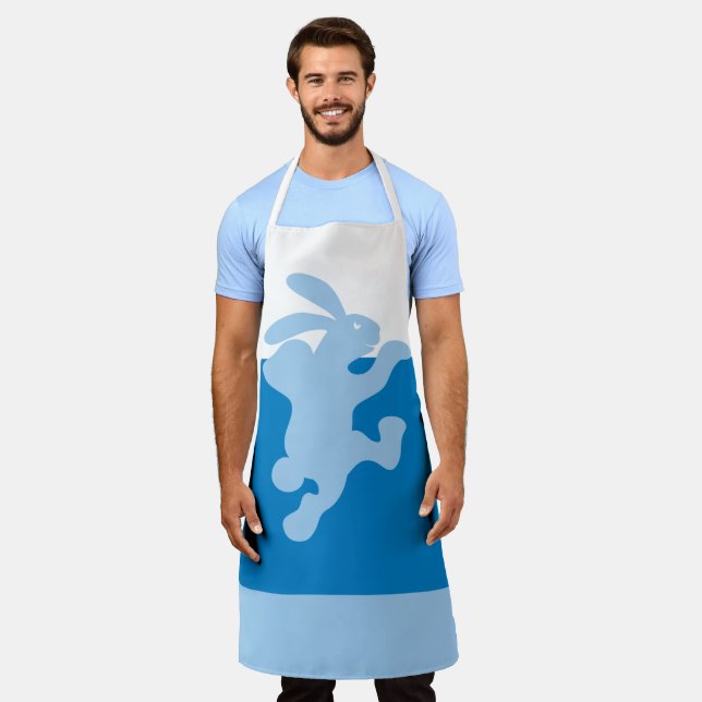 Delantal Apron de conejo azul (Gastado)