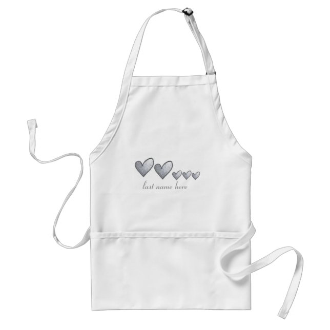 Delantal Apron de corazones familiares (Frente)