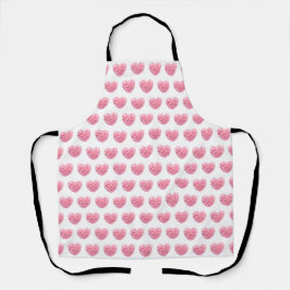 Delantal Apron de corazones rosados
