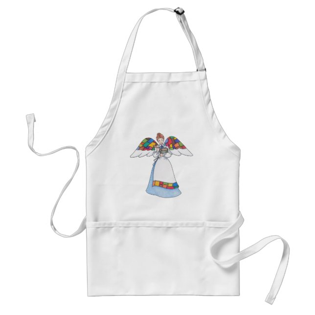 Delantal Apron de Country Angel (azul) (Frente)