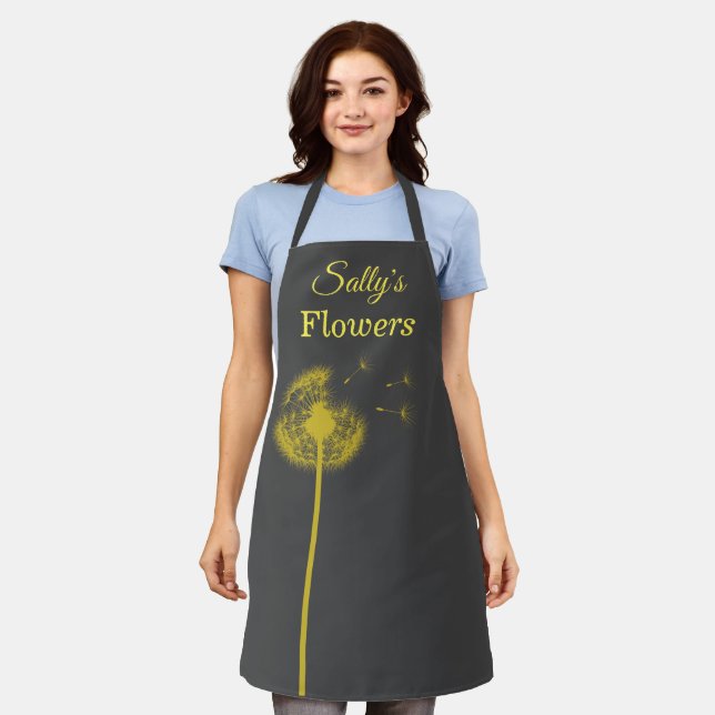 Delantal Apron de Dandelion gris y amarillo (Gastado)