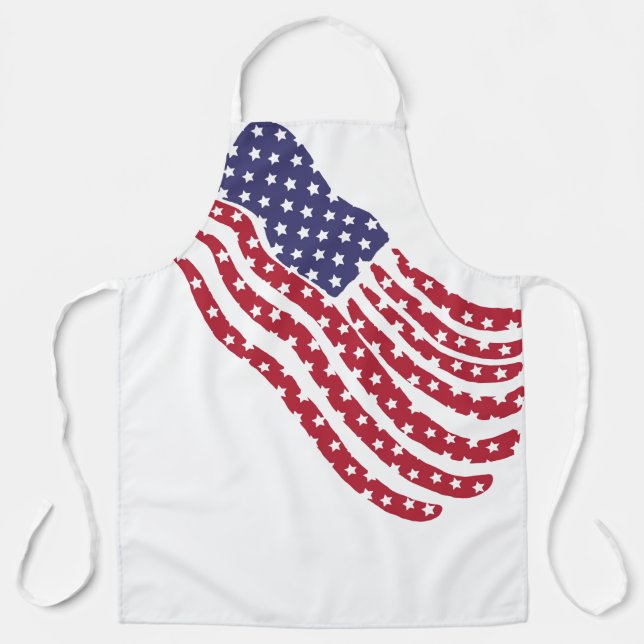 Delantal Apron de diseño de bandera azul blanca roja (Anverso)